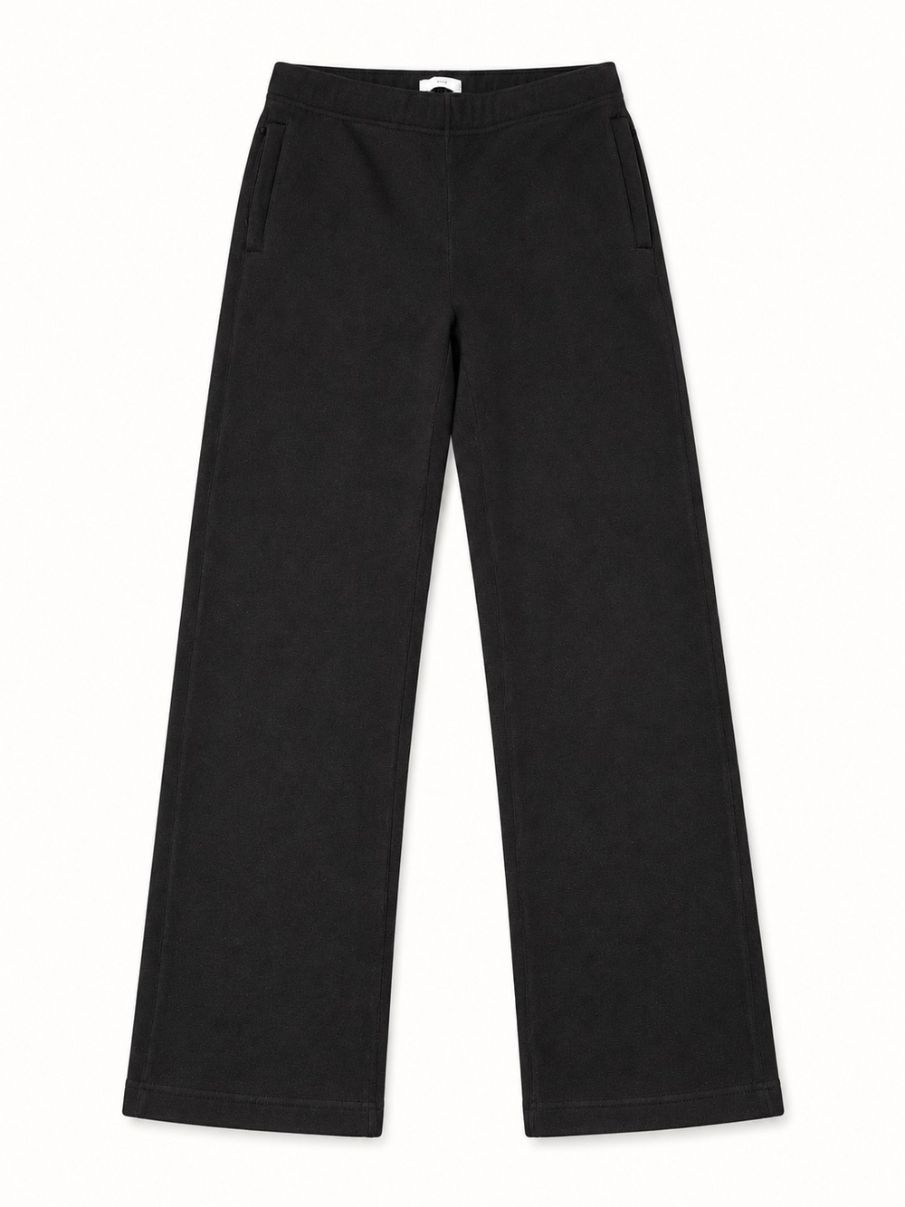 Tna Aritzia Women’s XS Black Fleece Wide Leg Sweatpants Zip Pockets